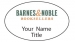 Barnes & Noble Booksellers White oval name tag sample